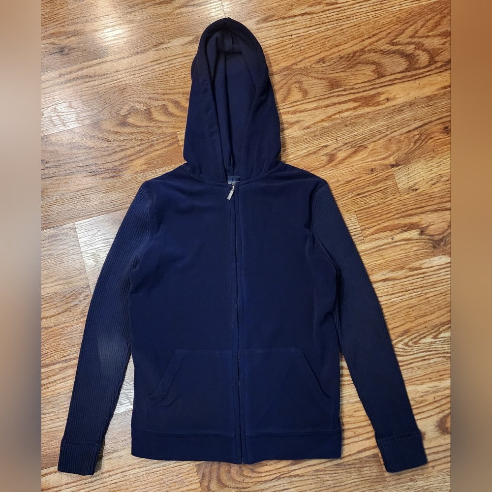 Sonoma Long Sleeve Zip-up Sweatshirt/Sweater Hoodie Women’s Size S Navy Blue